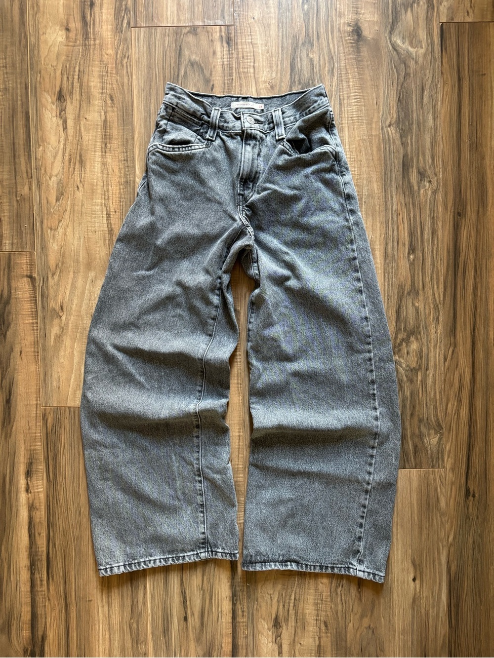 Abercrombie & Fitch '94 Baggy Wide Leg Jeans Gray Wash Size 24 Y2K Wide Leg